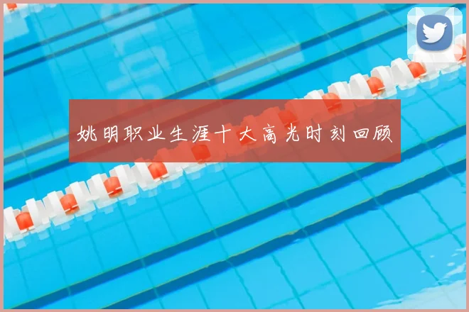 姚明职业生涯十大高光时刻回顾